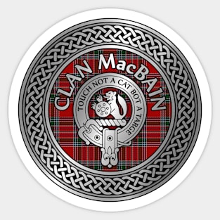 Clan MacBain Crest & Tartan Knot Sticker